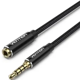 Vention Cable Estéreo BHCBD Jack 3.5 mm Macho a Jack 3.5 mm Hembra 50 cm Negro